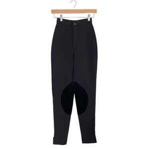 Vintage Anna Sui 90’s High Waist Breeches Equestrian Riding Trouser Pant Black 0